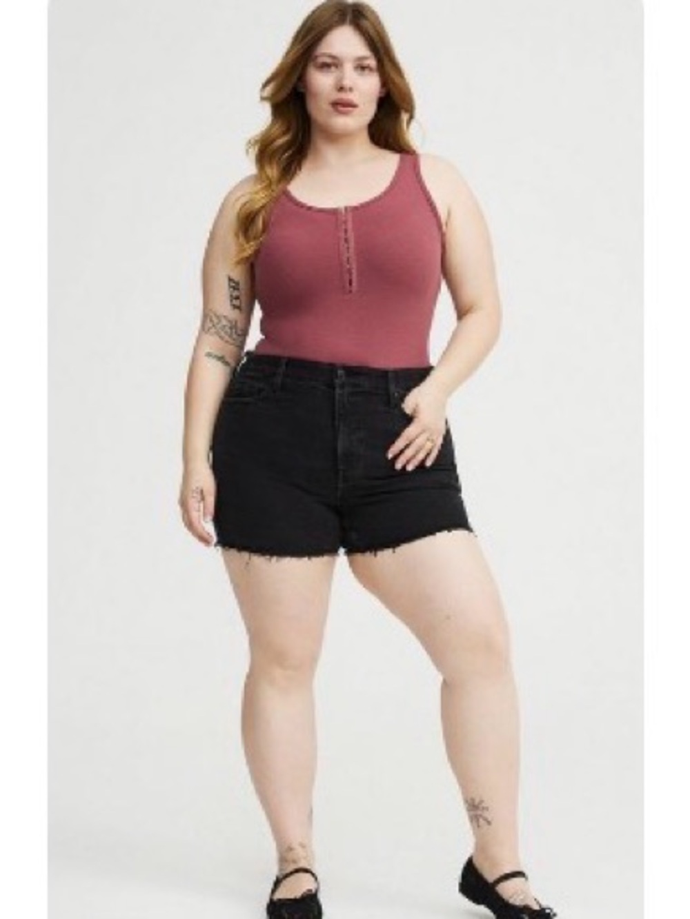 NWT Torrid High-Rise Relaxed Denim Shorts | Size 16 | Coal Mine Gray | Raw Hem